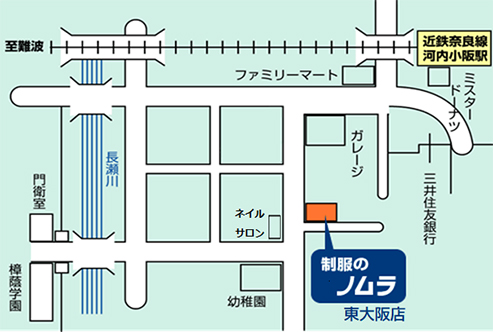 東大阪店の地図